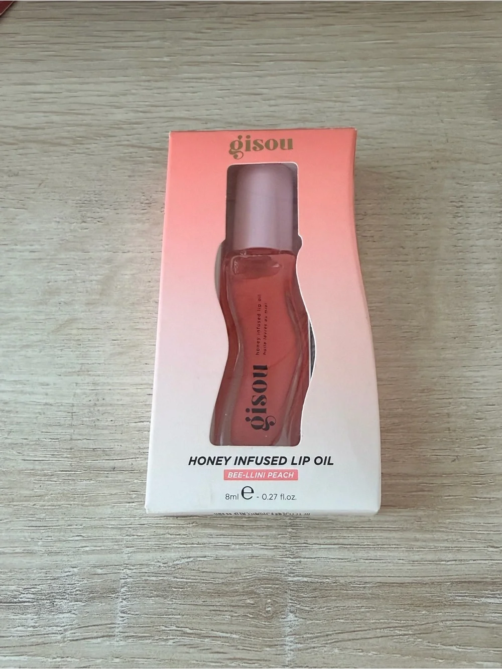 Gisou Honey Infused Lip Oil – Bee-Llini Peach – 8 mL / 0.27 fl oz